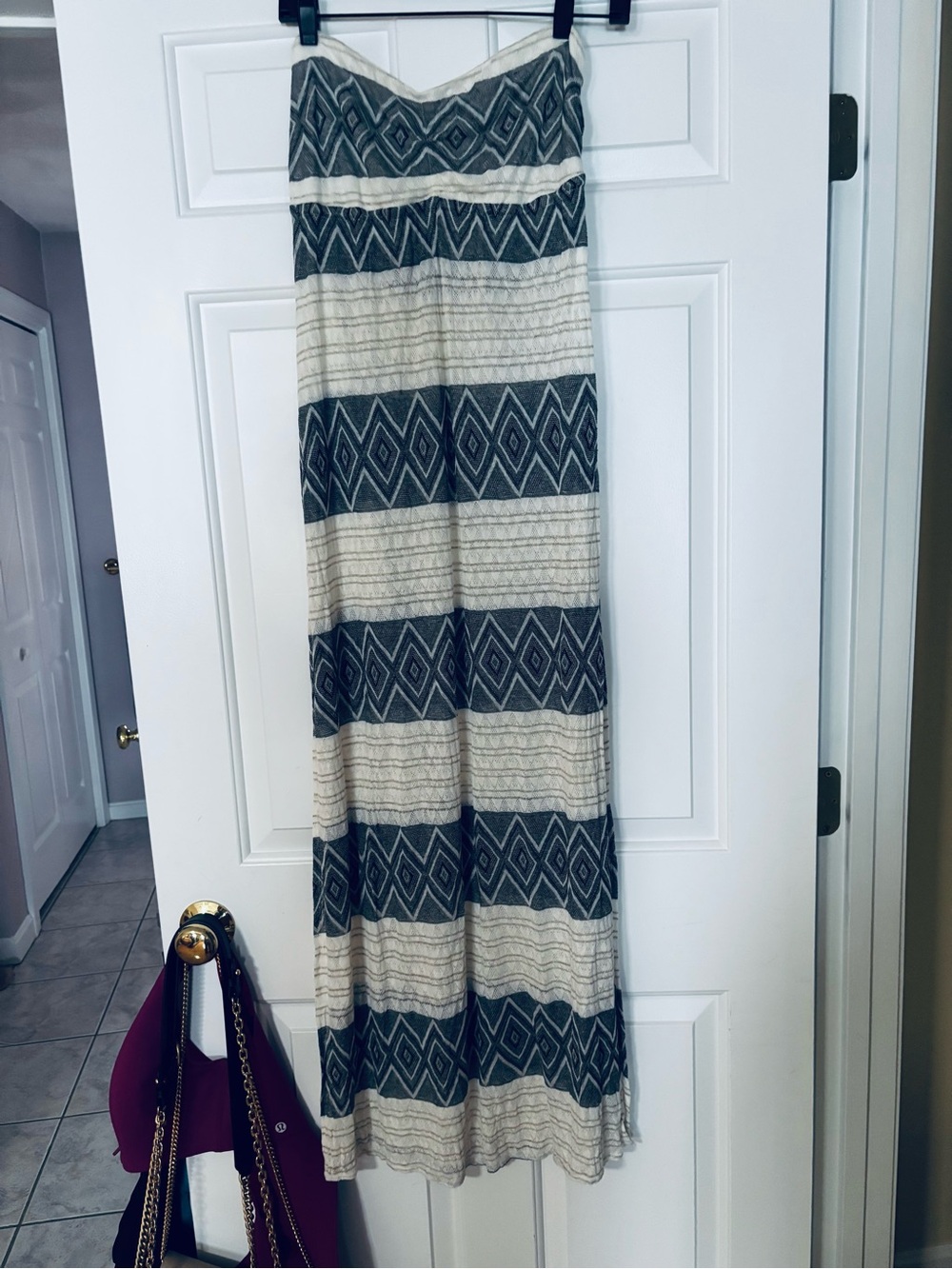 Vitamin A - White and Gray beach cover up with slits on the sides